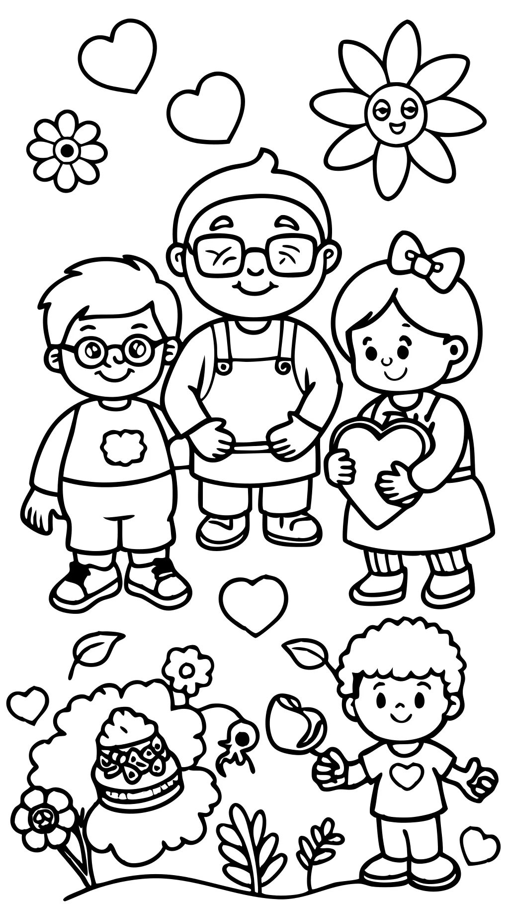 coloring pages for grandparents day